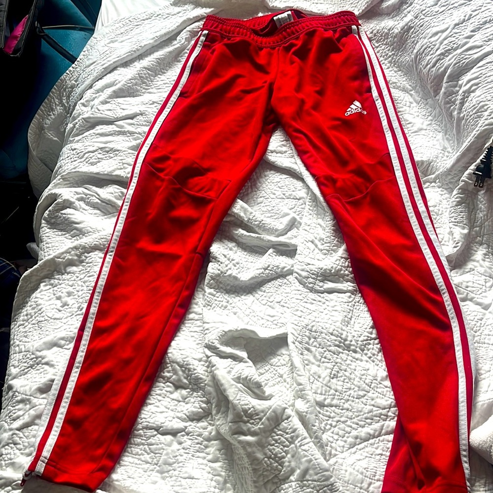 Red sweatpants